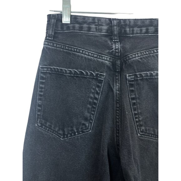 Stradivarius Womens Super Wide-Leg High-Waisted Denim Jeans Black Size 2 - Picture 5 of 8